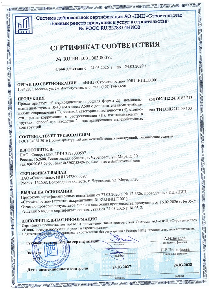Сертификат: A500SEK NITS do 24.03.2029